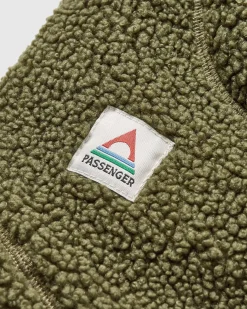 Snowdrift Recyceltes Fleece-Kapuzenoberteil - Khaki