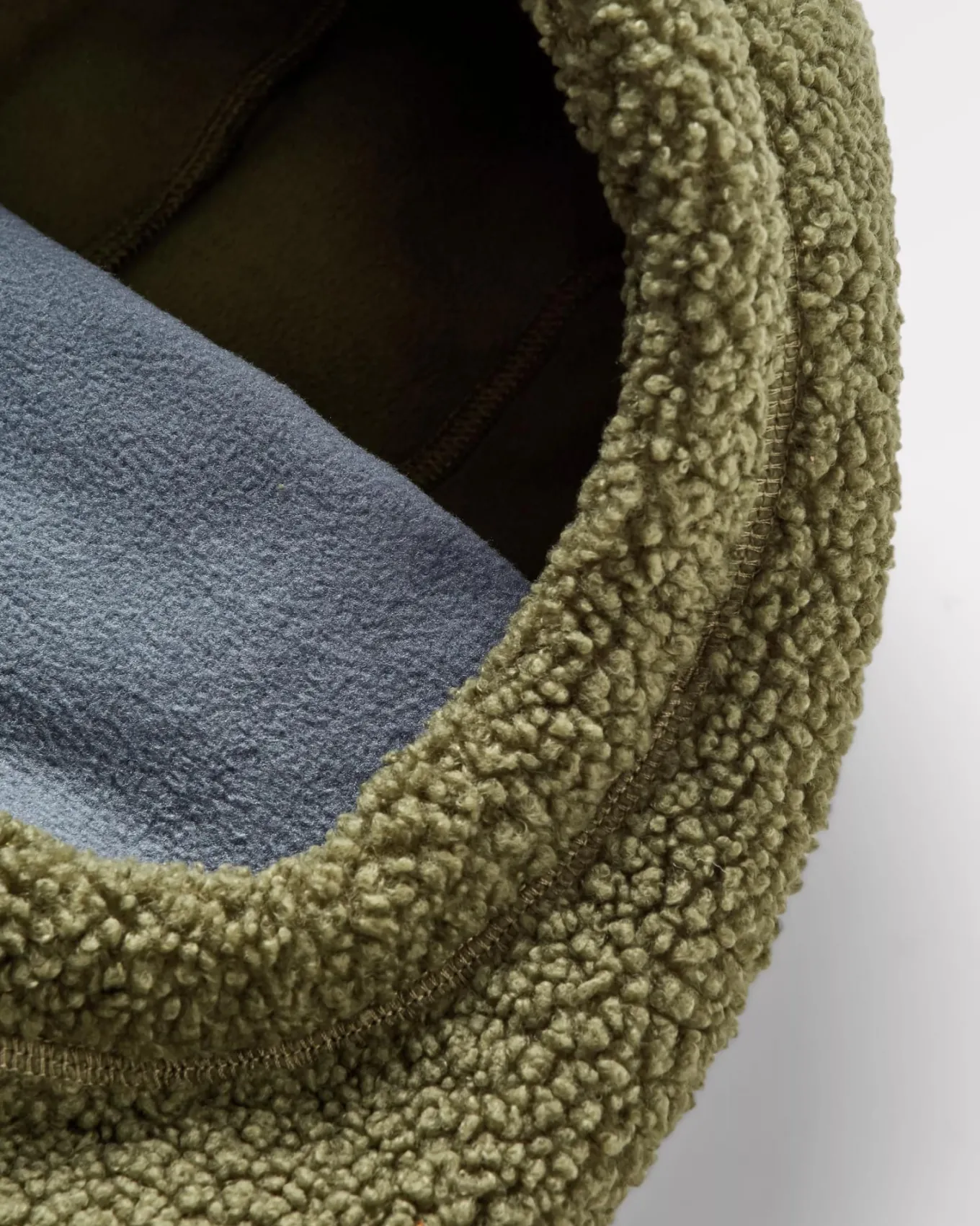 Snowdrift Recyceltes Fleece-Kapuzenoberteil - Khaki