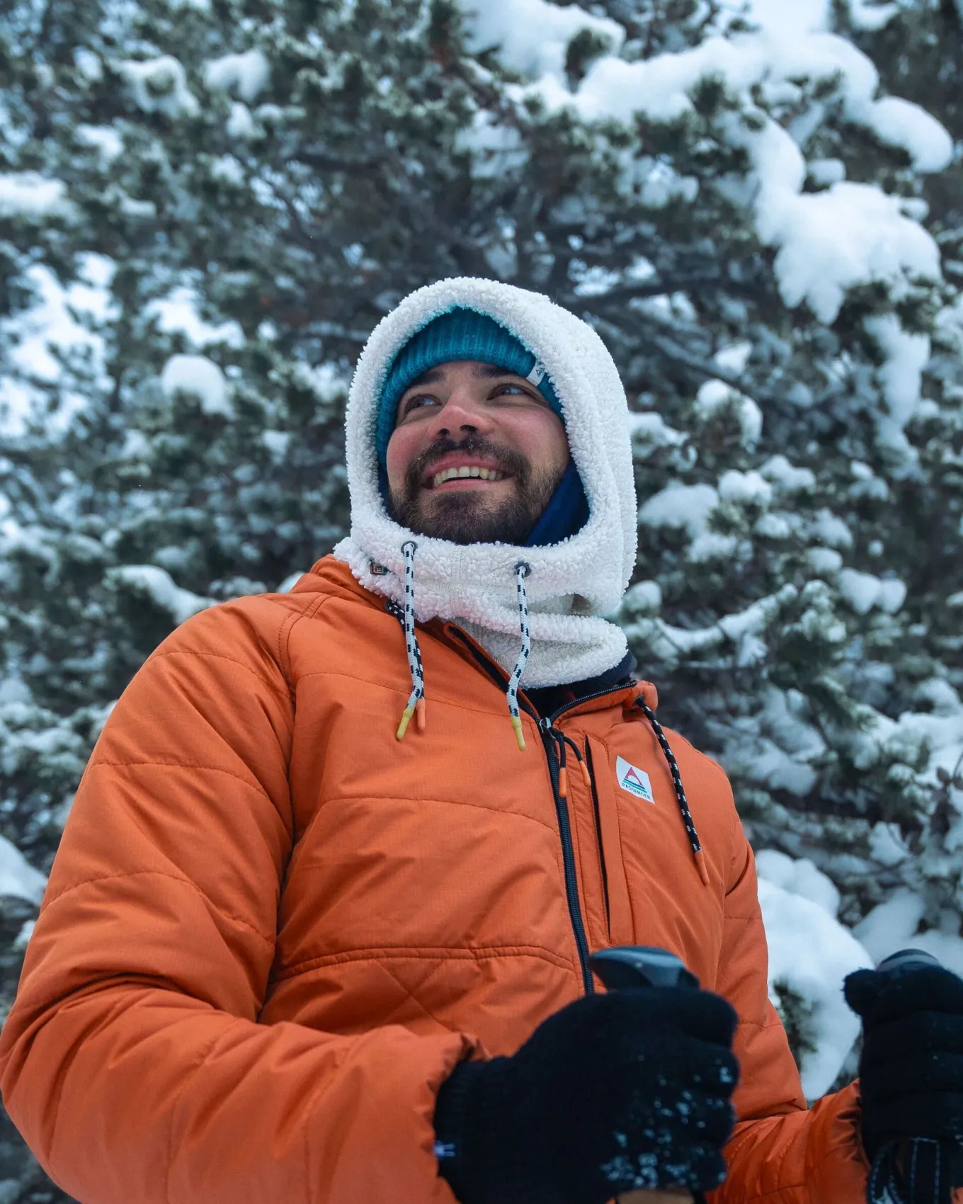 Snowdrift recyceltes Polarfleece Kapuzenpullover - Birke