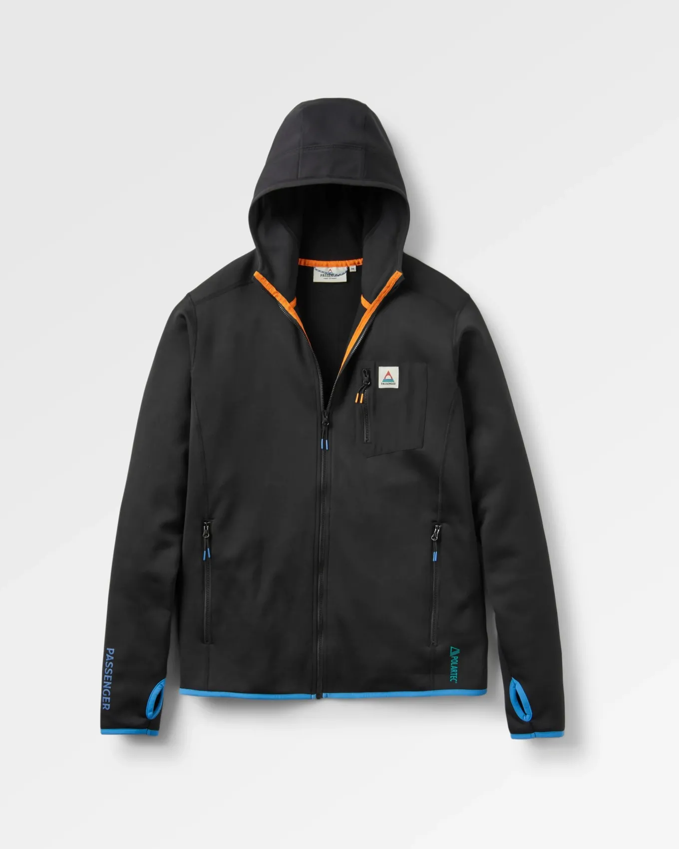 Solitude Recycelter Polartec® Fleece Kapuzenpullover - Schwarz