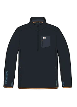 Solitude Recycelter Polartec® Fleece Pullover - Schwarz