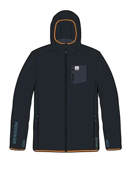 Solitude Recycelter Polartec® Fleece Kapuzenpullover - Schwarz