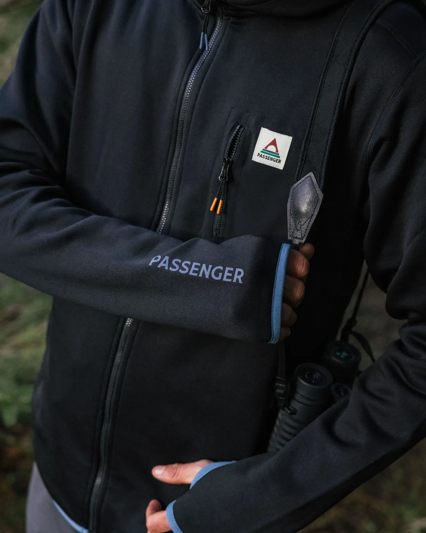 Solitude Recycelter Polartec® Fleece Kapuzenpullover - Schwarz