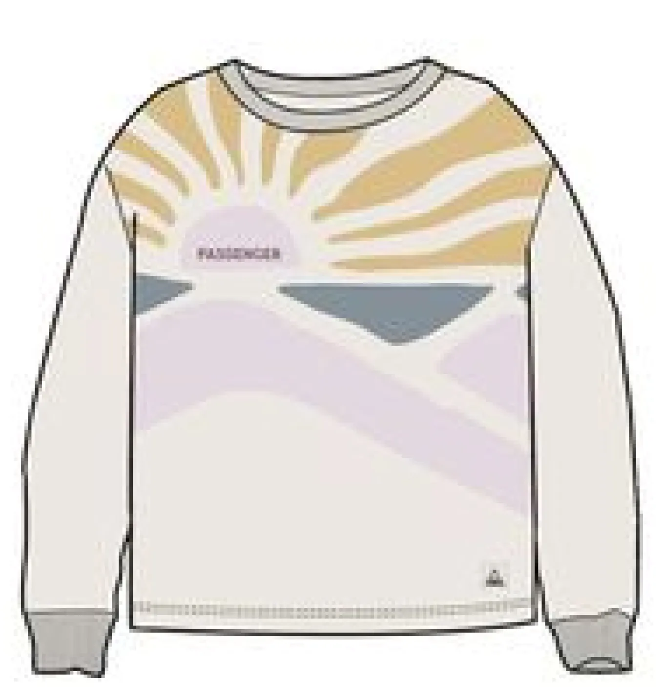Sunsets Bio-Baumwoll-Sweatshirt - Marshmallow