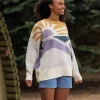 Sunsets Recycelter Oversized Strickpullover - Marshmallow