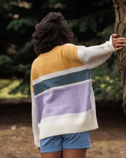 Sunsets Recycelter Oversized Strickpullover - Marshmallow