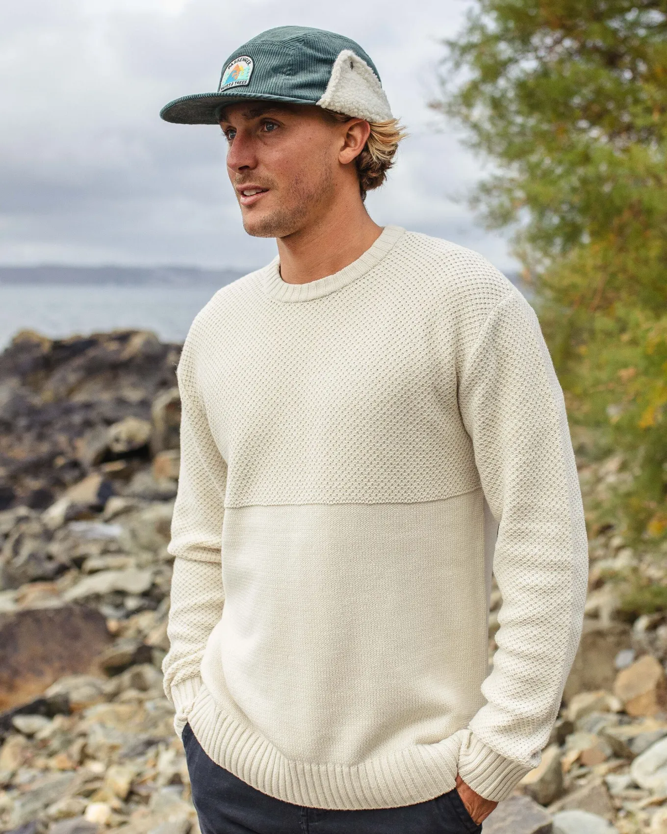 Swell Strickpullover - Cremefarben