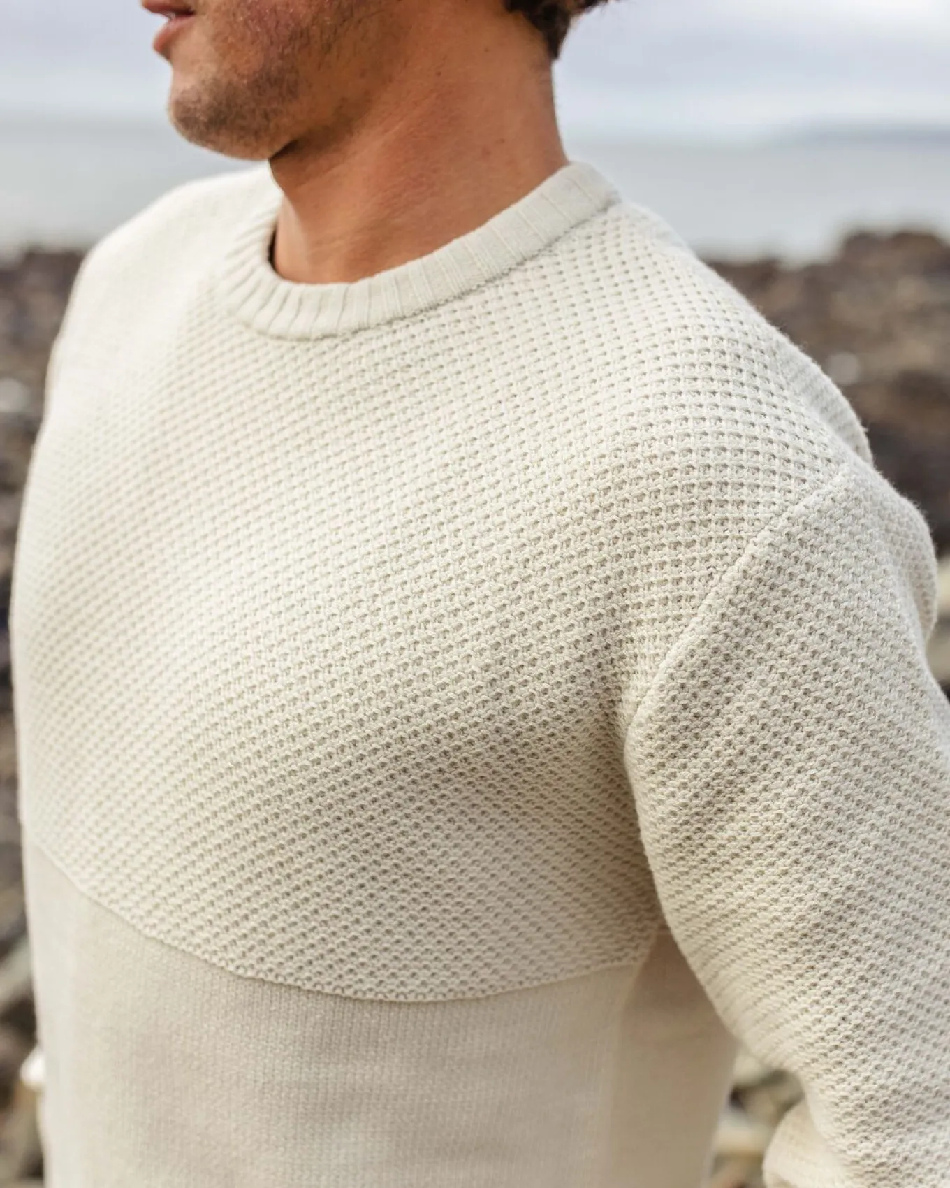 Swell Strickpullover - Cremefarben
