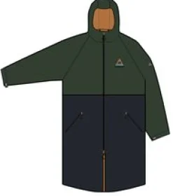 Tempest Recycelter Wasserdichter Surf-Poncho - Tannengrün/ Schwarz