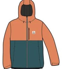 Terrain isolierte wasserabweisende Jacke - Korsarblau/Aprikose