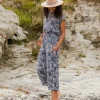 Thimbleberry Jumpsuit - Vintage Patchwork Marineblau