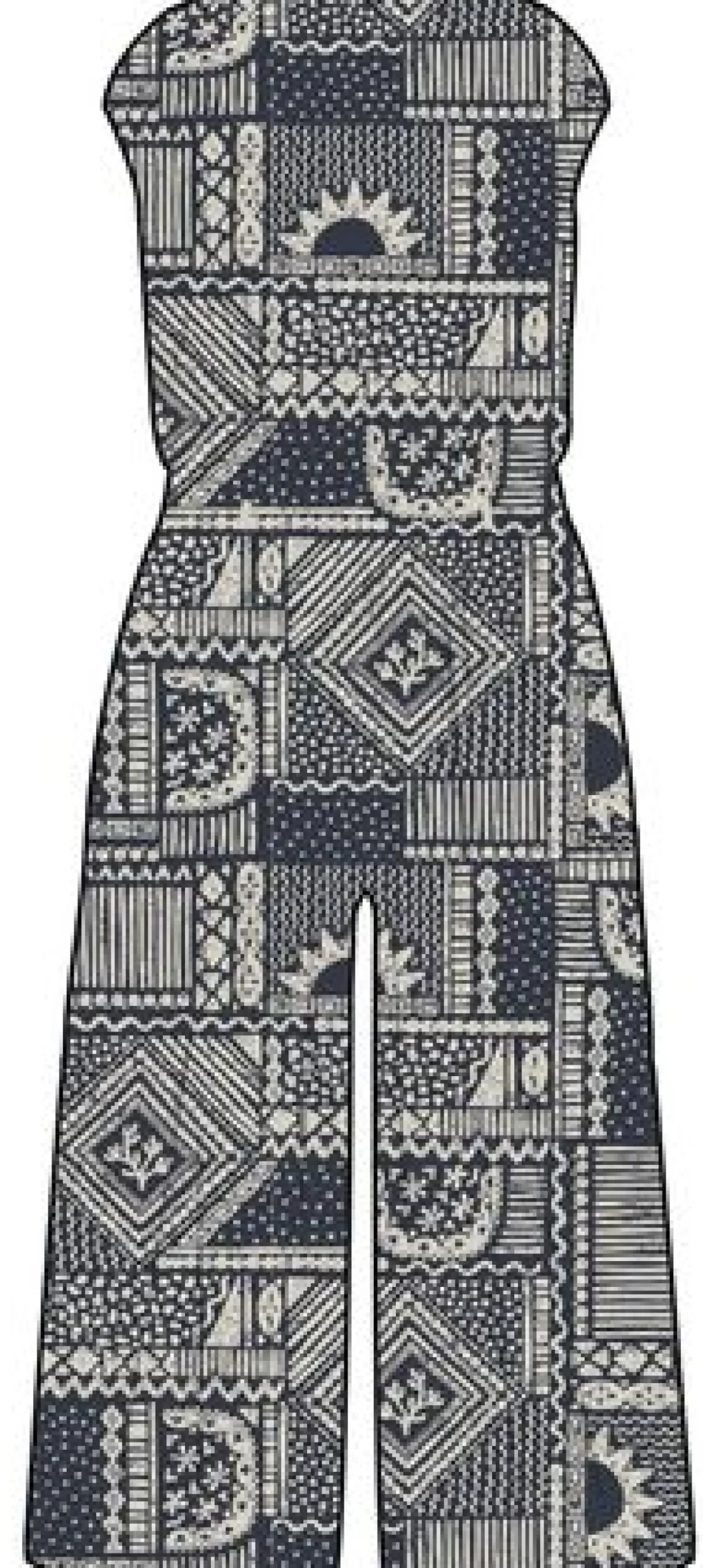Thimbleberry Jumpsuit - Vintage Patchwork Marineblau