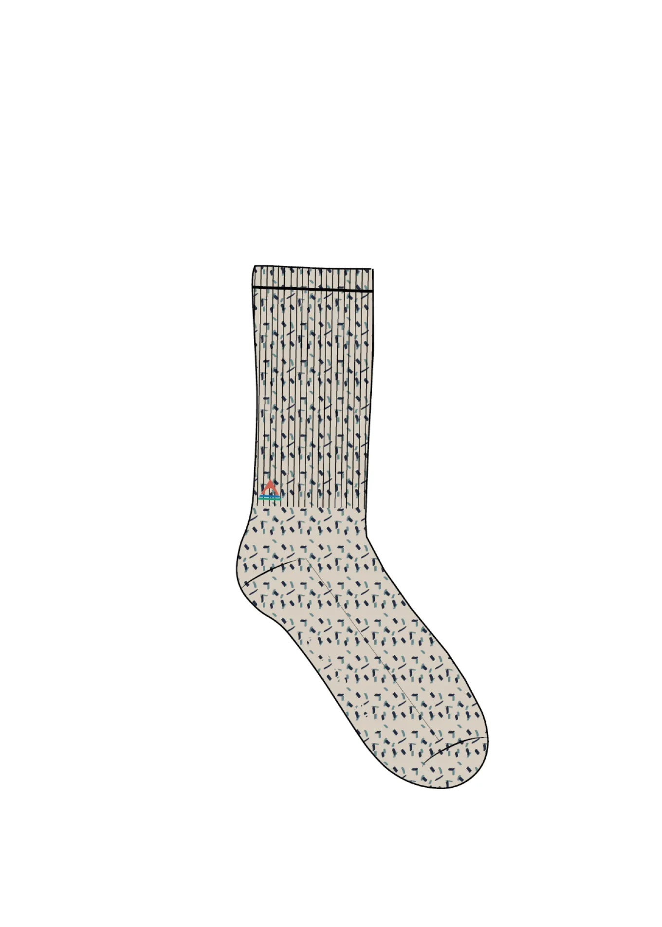 Thorne Socken aus schwerem Stoff - Birke
