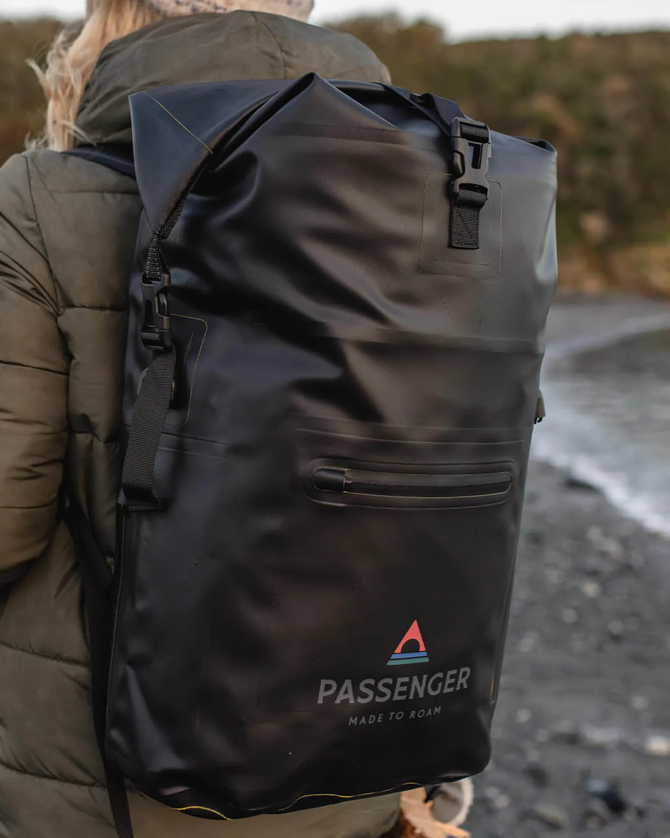 Tide Rucksack aus recyceltem Trockensack 25L - Schwarz