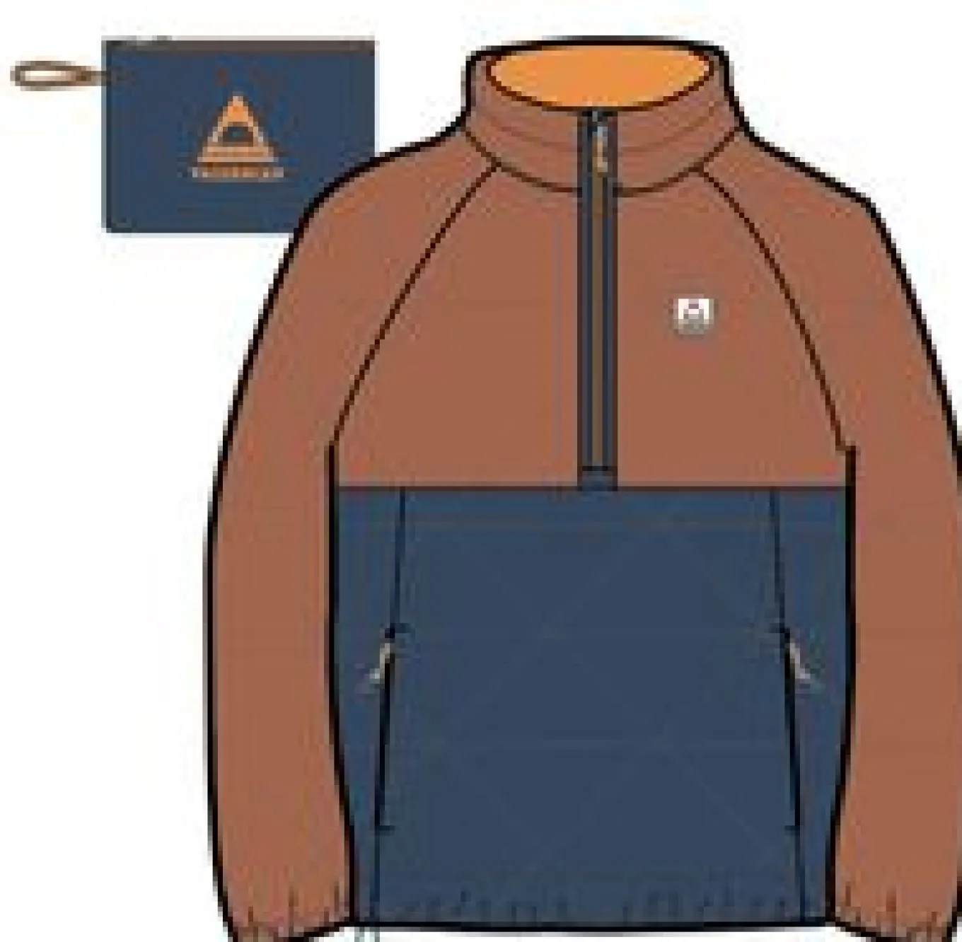 Trace recycyelter isolierter 2.0 Windbreaker - Verbranntes Orange
