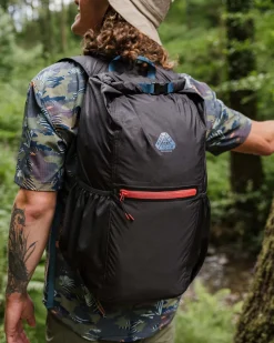 Trail Light Packbarer Rucksack aus recyceltem Material - Schwarz