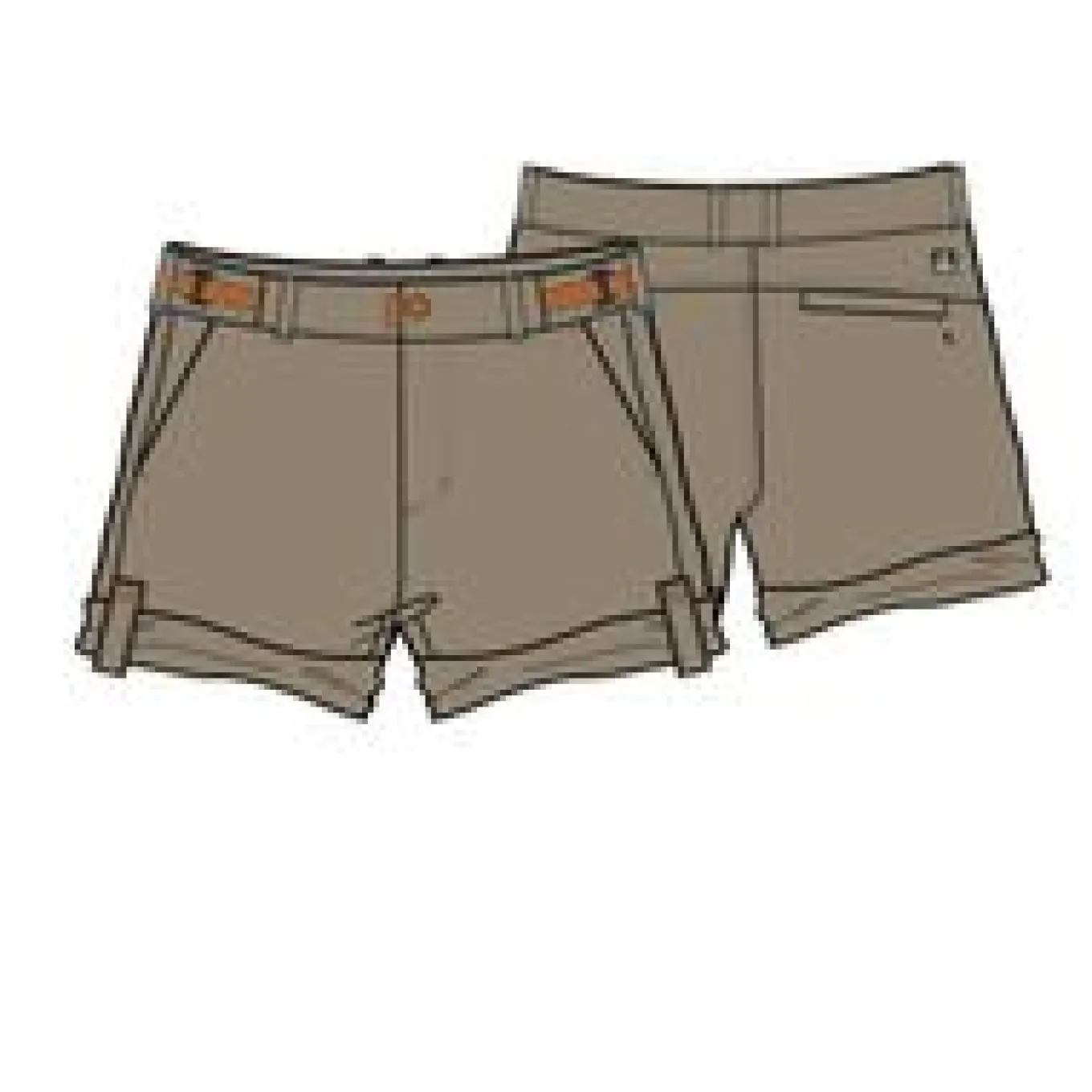 365 Trail Roll Up Shorts - Chinchilla Braun