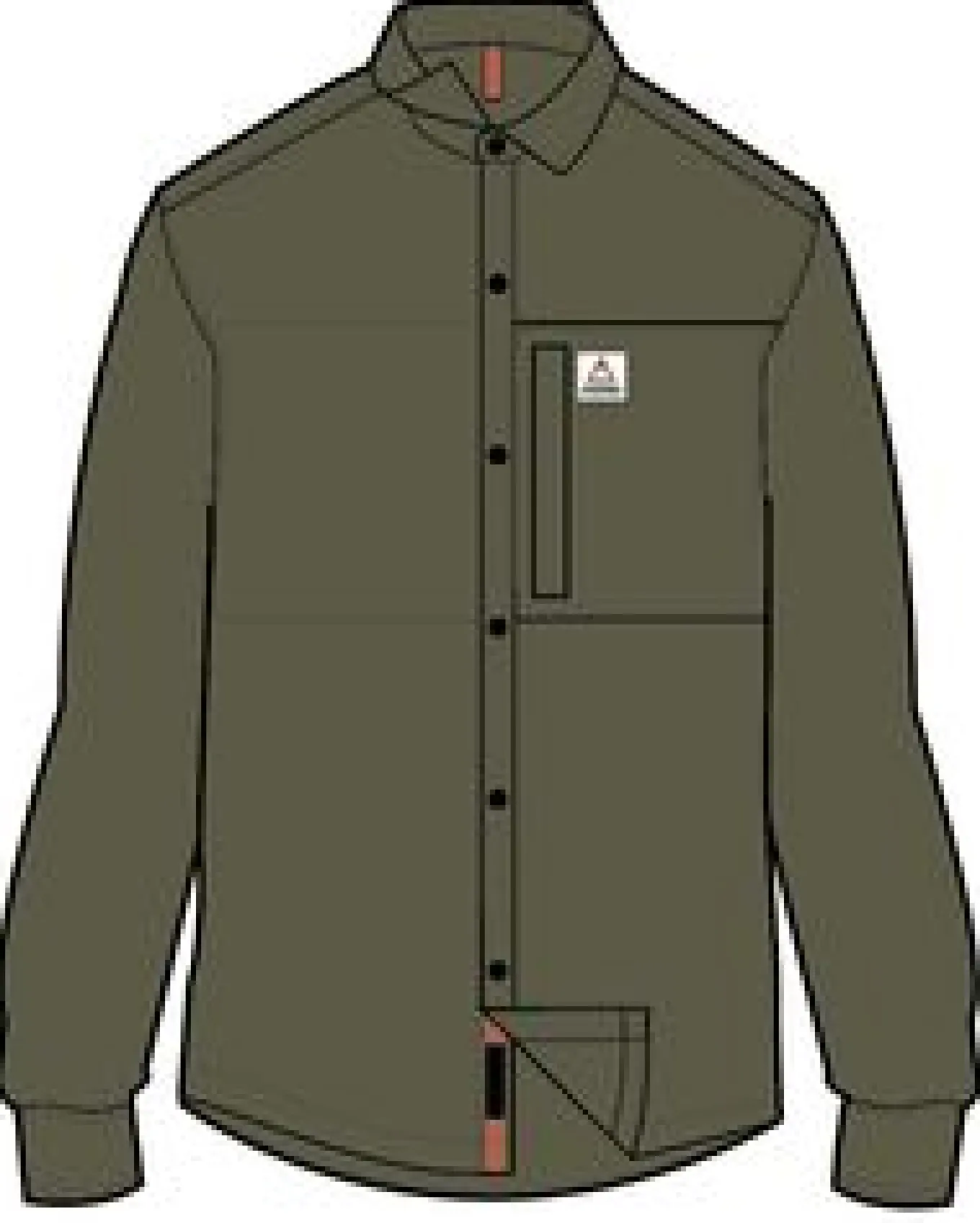 Traveller Stretchhemd - Khaki