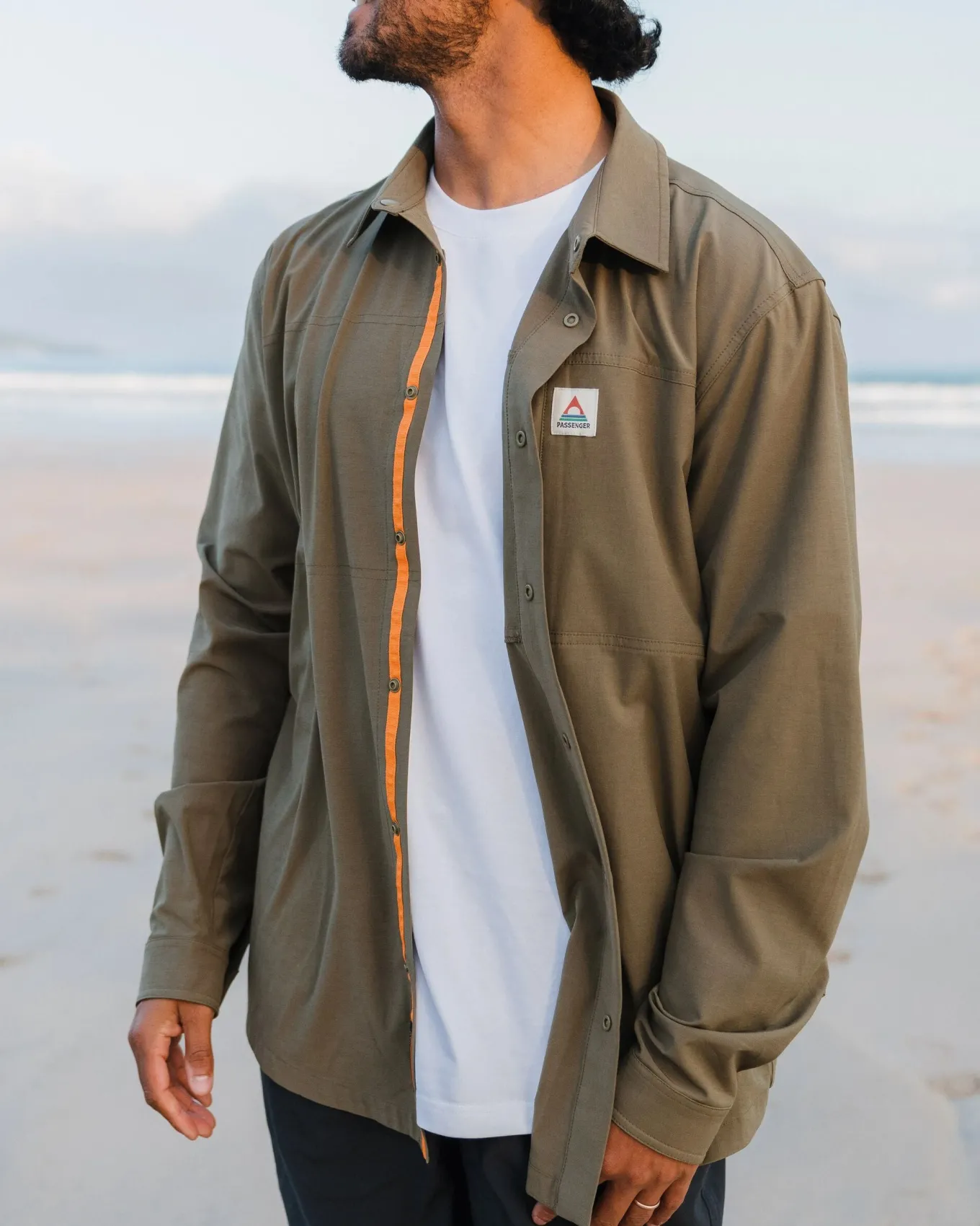 Traveller Stretchhemd - Khaki