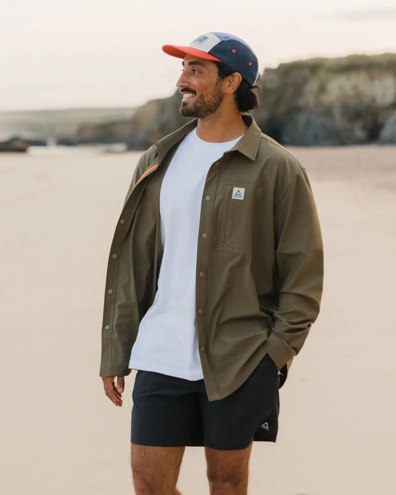 Traveller Stretchhemd - Khaki
