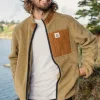 Trekker Recyceltes Tiefflor-Sherpa-Fleece - Biskuit