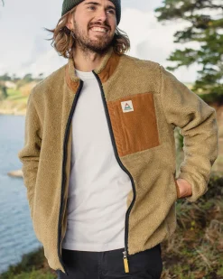 Trekker Recyceltes Tiefflor-Sherpa-Fleece - Biskuit
