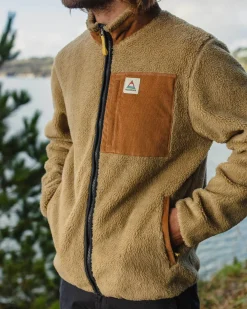 Trekker Recyceltes Tiefflor-Sherpa-Fleece - Biskuit