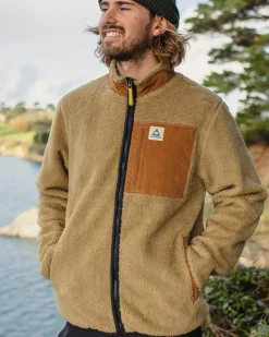 Trekker Recyceltes Tiefflor-Sherpa-Fleece - Biskuit