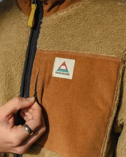 Trekker Recyceltes Tiefflor-Sherpa-Fleece - Biskuit
