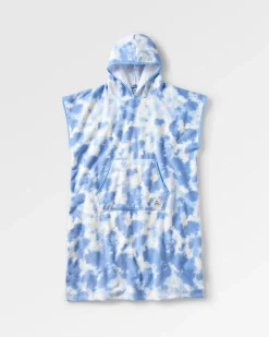 Tulum Recycelter Surf-Poncho - Tie Dye Kornblume