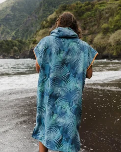 Tulum Recycelter Surf-Poncho - Palm Camo Moonlight