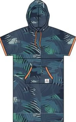 Tulum Recycelter Surf-Poncho - Palm Camo Moonlight