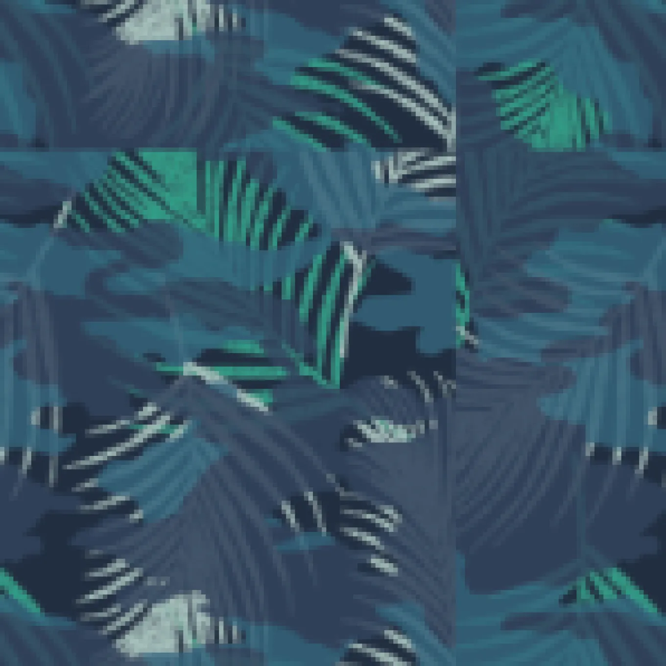 Tulum Recycelter Surf-Poncho - Palm Camo Moonlight