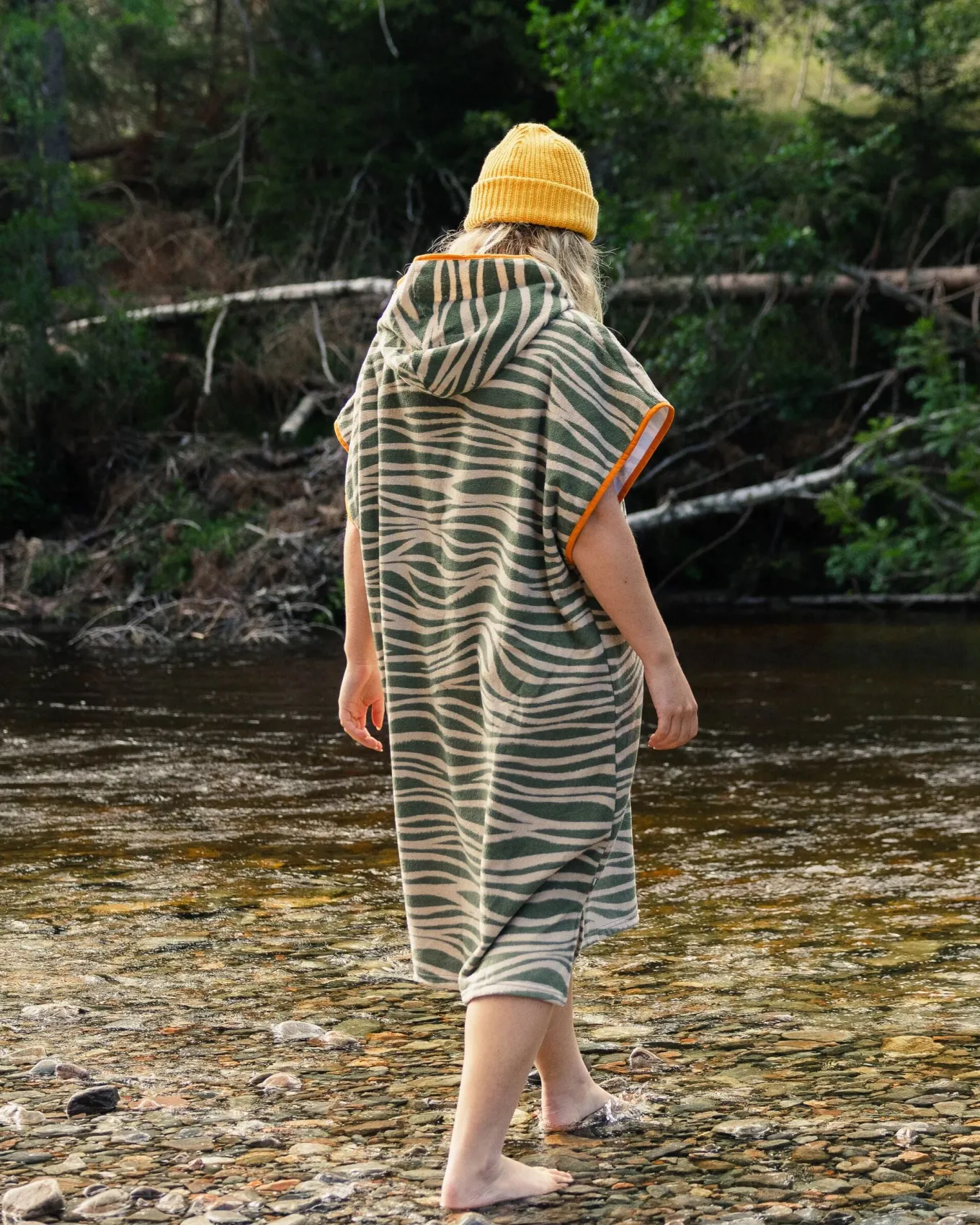 Tulum Recycled Towel Surf-Poncho - Strata Khaki