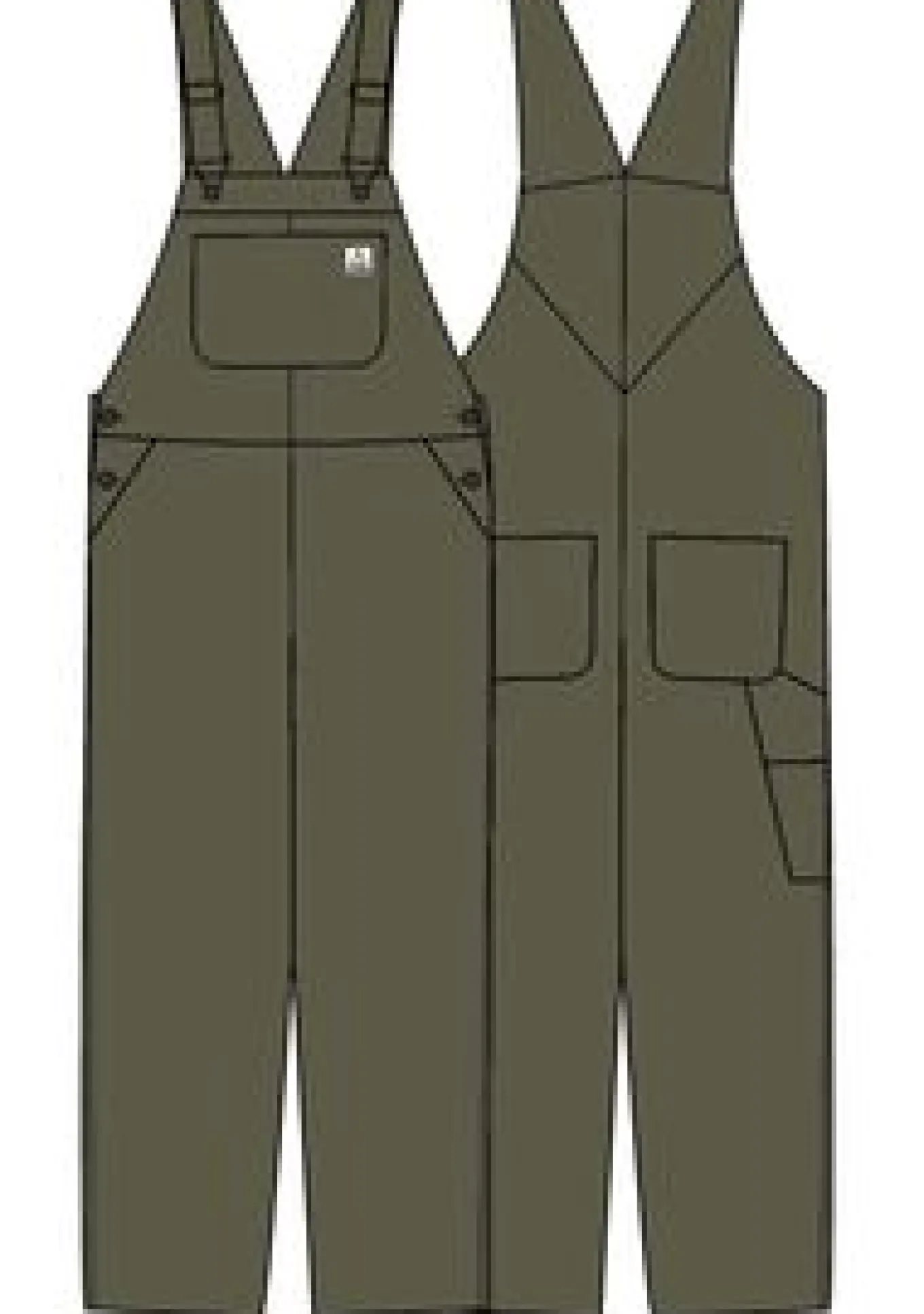 Vantage 2.0 Bio-Baumwoll-Latzhose - Khaki