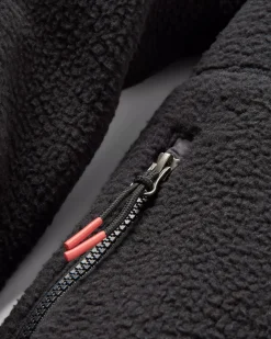 Ventura 1/2 Reißverschluss Recyceltes Sherpa-Fleece - Schwarz