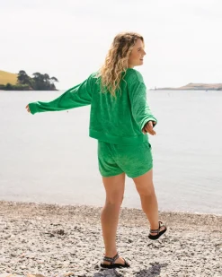 Vibes Texturierte Shorts - Grüne Fichte