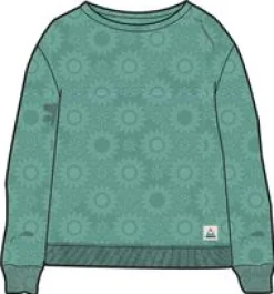 Vibes Texturiertes Langarmshirt - Grüne Fichte