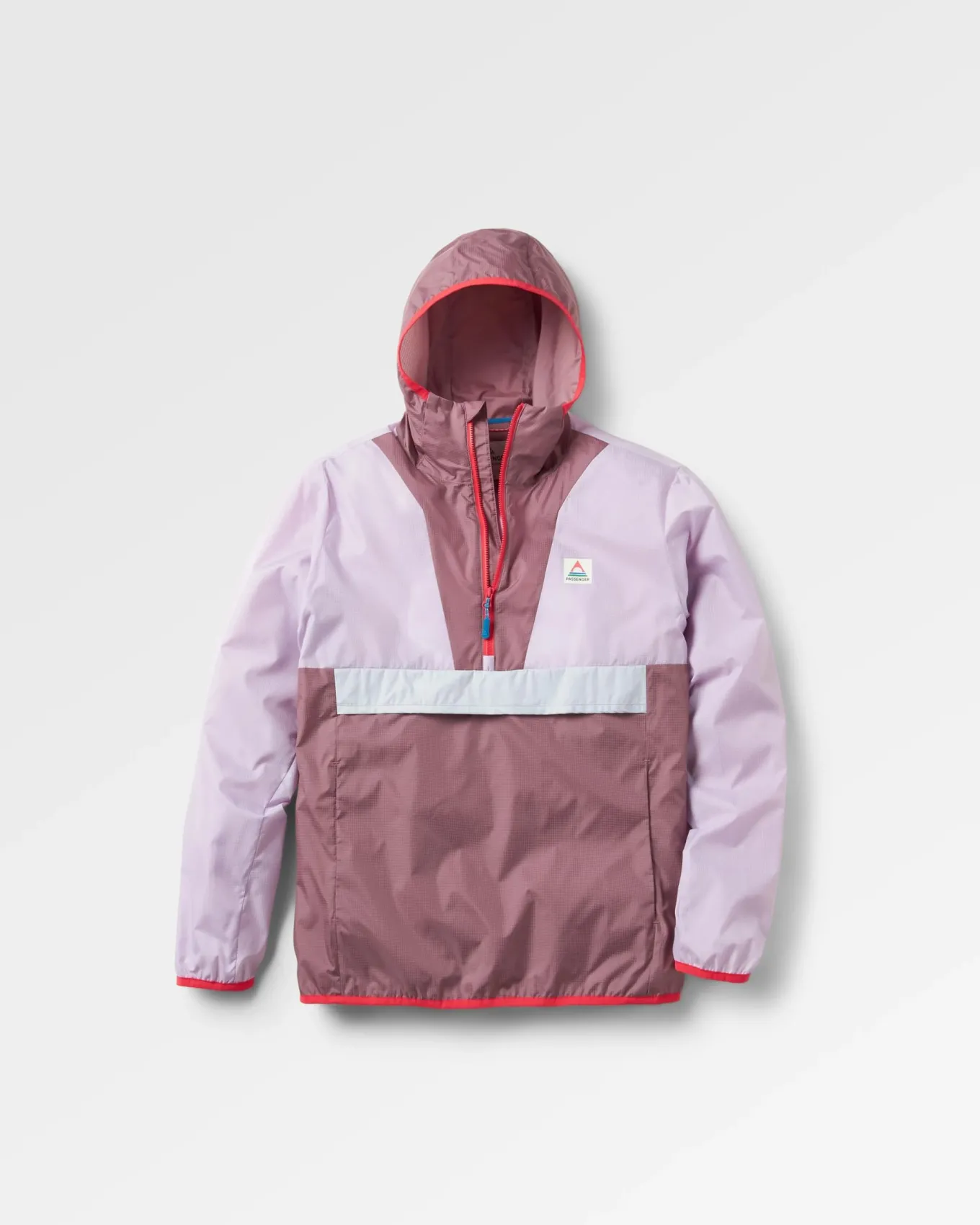 Viento Recycelte Windjacke Anorak - Fliedernebel/Traube