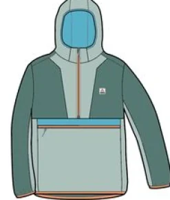 Viento Recycelte Windjacke Anorak - Surf Spray/Tiefsee
