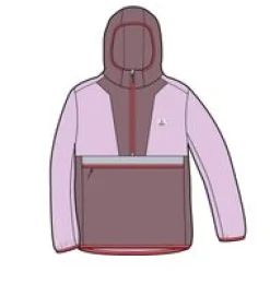 Viento Recycelte Windjacke Anorak - Fliedernebel/Traube