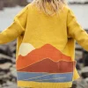 Vista Recycelter Strickcardigan - Bernsteingold