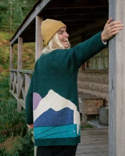 Vista Recycelter Strickcardigan - Regenwald