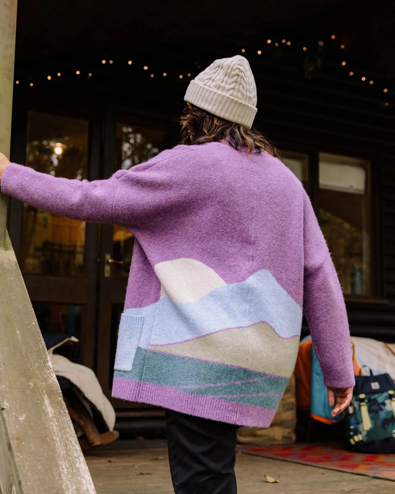 Vista Recycelter Strickcardigan - Rhabarber