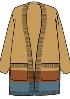 Vista Recycelter Strickcardigan - Bernsteingold