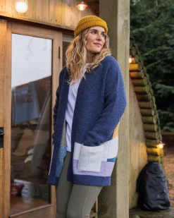 Vista Recycelter Strickcardigan - Dunkler Denim