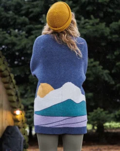 Vista Recycelter Strickcardigan - Dunkler Denim