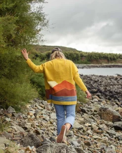 Vista Recycelter Strickcardigan - Bernsteingold