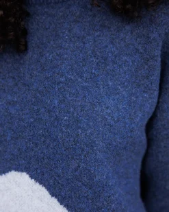Vista Recycelter Strickpullover - Dunkler Denim