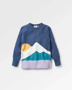 Vista Recycelter Strickpullover - Dunkler Denim